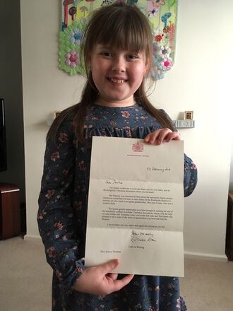 Jessica with letter