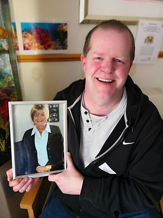 Andi Trickett and his mum Edna Fallows