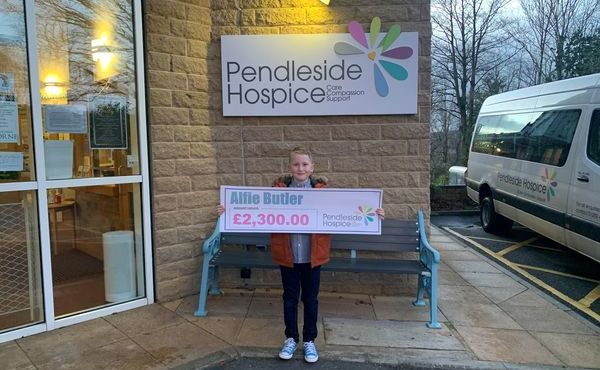 Alfie Raises £2,300 for Pendleside Hospice