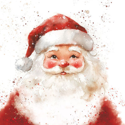 Watercolour Santa