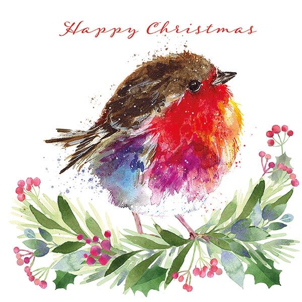 Fluffy Robin Amongst The Greenery