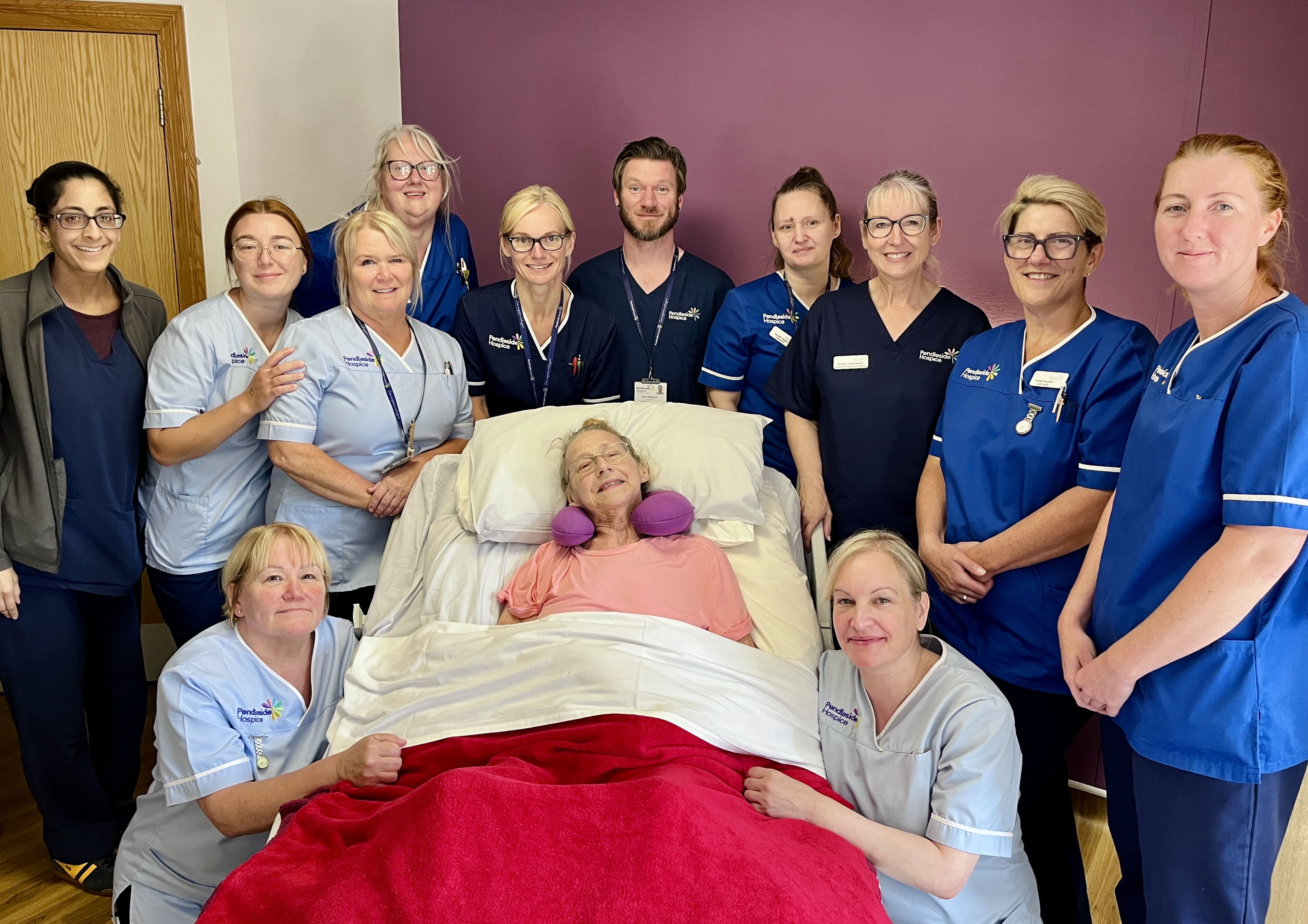 Lesley Pritchard with the Medical Team